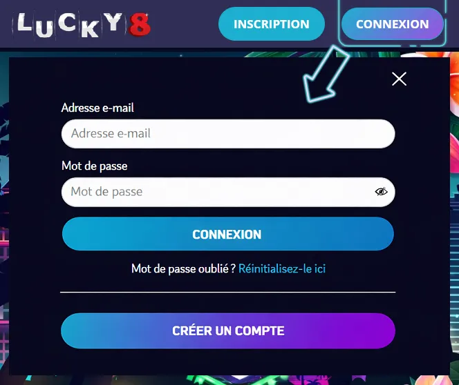 Lucky8 Connexion